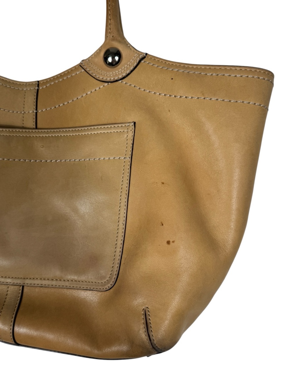 Coach Bleecker Legacy Tote, Tan Leather - Picture 11 of 16